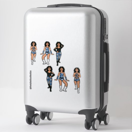 Blue Camo Dancer #2 Sticker シール (スーツケース)