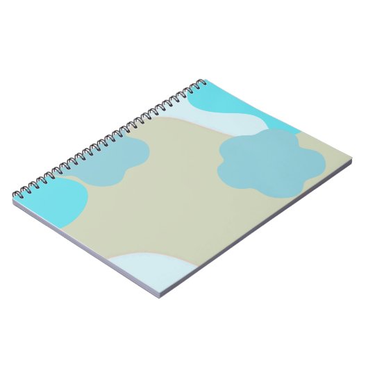 Blue Camo Notebook – Cool Camouflage Journal ノートブック (左側)