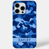 Blue Camouflage Personalized Case-Mate iPhone Case iPhoneケース (裏面)