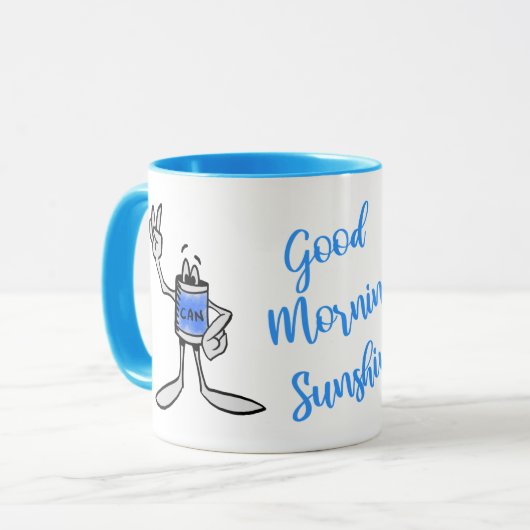 Blue Can Creature Coffee Mug マグカップ (正面左)