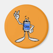 Blue Can Creature Kitchen Fridge Magnet マグネット (正面)