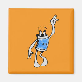 Blue Can Creature Square Magnet マグネット