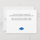 Blue Cap Graduation Thank You サンキューカード (裏面)