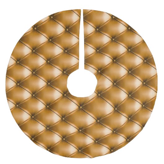 Blue Capitone Textile:レトロ背景 ブラッシュドポリエステルツリースカート (正面)