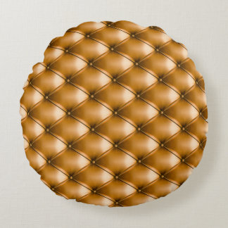 Blue Capitone Textile:レトロ背景 ラウンドクッション