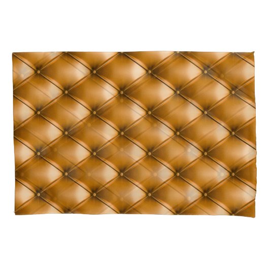 Blue Capitone Textile:レトロ背景 枕カバー (正面)