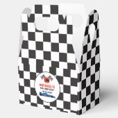 Blue Car Racing Birthday  Caja de regalo フェイバーボックス (オープン)