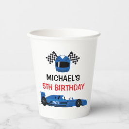 Blue Car Racing Party paper cups 紙コップ