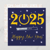 Blue Card  Happy new Year ノートカード (正面/裏面)