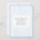 Blue Carousel Baby Boy Shower Invitation 招待状 (裏面)