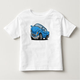Blue Cartoon Car トドラーTシャツ