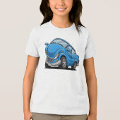 Blue Cartoon Car トライブレンドTシャツ (正面)