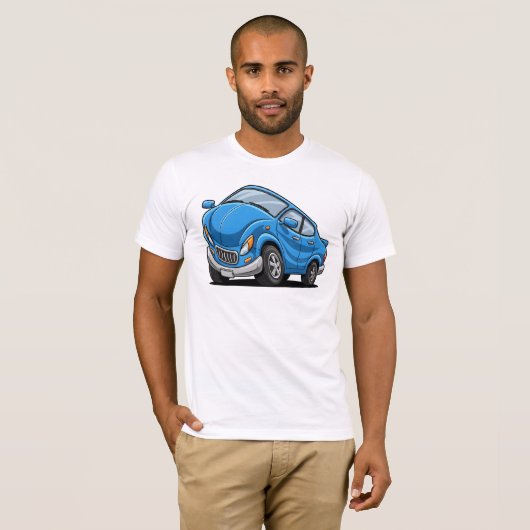 Blue Cartoon Car Tシャツ (正面フル)