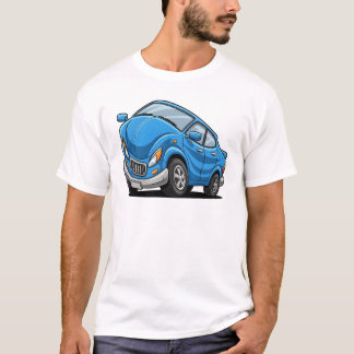 Blue Cartoon Car Tシャツ