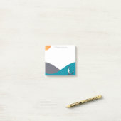 Blue Cartoon Dog Drawing Post-It Notes ポストイット (デスク上)