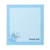 Blue Catとバイオリンのメモ帳 ノートパッド (正面)