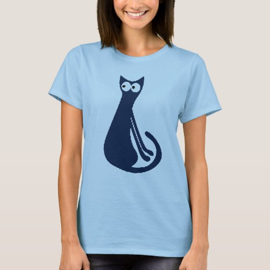 Blue Cat、追加文字 Tシャツ (正面)