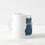 blue cat (1) コーヒーマグカップ (正面左)