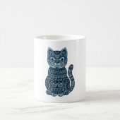 blue cat (1) コーヒーマグカップ (中央)