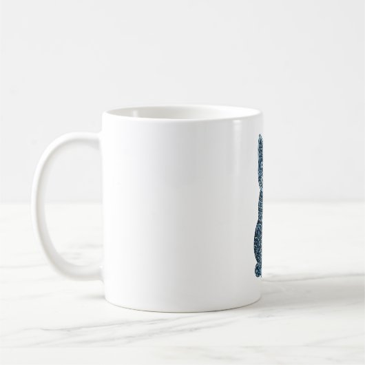 blue cat (1) コーヒーマグカップ (左)