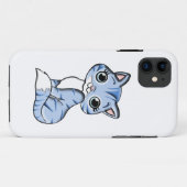 Blue cat feline animal Case-Mate iPhoneケース (裏面(横))