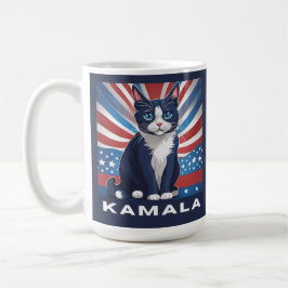 Blue Cat for Kamala 2024米国選挙民主党議員 コーヒーマグカップ