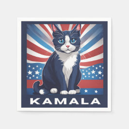 Blue Cat for Kamala 2024米国選挙民主党議員 スタンダードカクテルナプキン