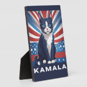 Blue Cat for Kamala 2024米国選挙民主党議員 フォトプラーク (側面)