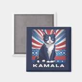 Blue Cat for Kamala 2024米国選挙民主党議員 マグネット (正面/裏面)