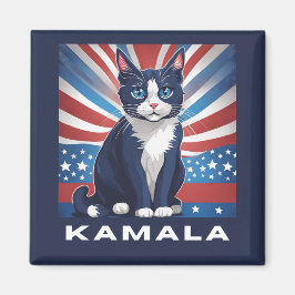 Blue Cat for Kamala 2024米国選挙民主党議員 マグネット