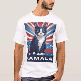 Blue Cat for Kamala 2024米国選挙民主党議員 Tシャツ