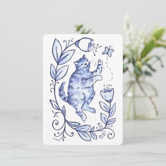 Blue Cat Greeting Card シーズンカード (スタンド正面)