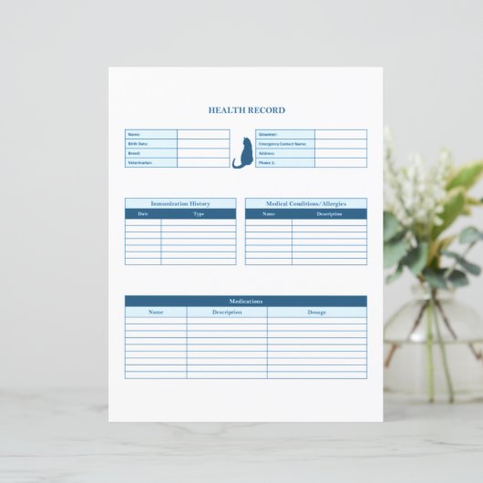 Blue Cat Healthcare Record Keeperページ (スタンド正面)