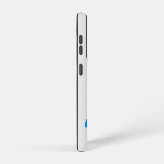 Blue Cat Rainbow Hearts Galaxy Case – Gray Samsung Galaxyケース (右側面)