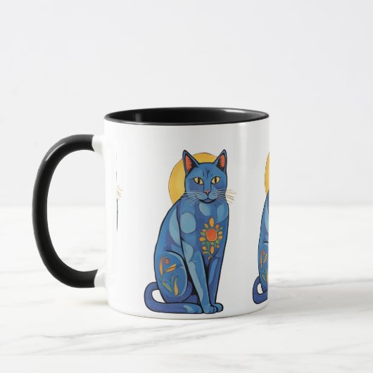 Blue Cat Sunrise マグカップ (左)