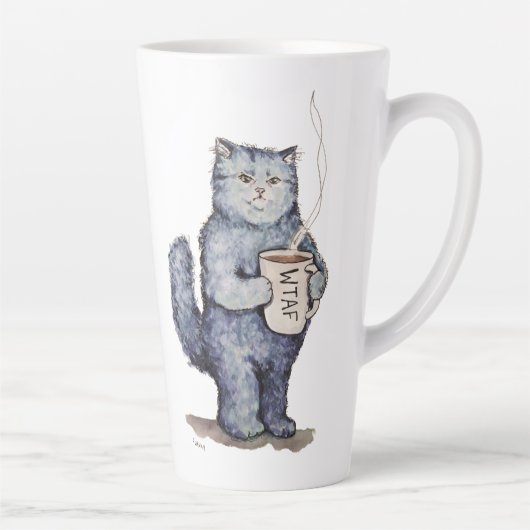 Blue Cat WTAF mug カフェラテマグ (右)