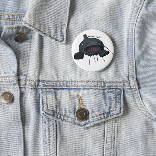 Blue catfish pin 缶バッジ (インサイチュ)