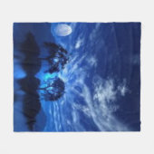 blue catpet フリースブランケット (正面(横))