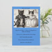 Blue Cats Wedding Meow And Furever Invitation 招待状 (スタンド正面)