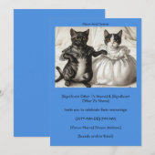 Blue Cats Wedding Meow And Furever Invitation 招待状 (正面/裏面)