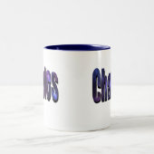Blue Charles、名前、ロゴ、 ツートーンマグカップ (中央)
