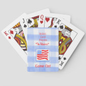 Blue Check Gingham USA Flag Bridge トランプ (裏面)