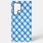 Blue Check Pattern Phone Case Samsung Galaxyケース (裏面)