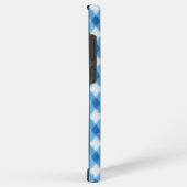 Blue Check Pattern Phone Case Samsung Galaxyケース (右側面)