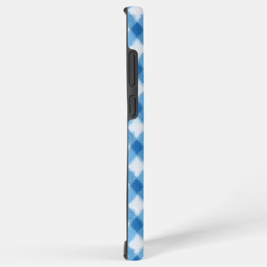 Blue Check Pattern Phone Case Samsung Galaxyケース (右側面)