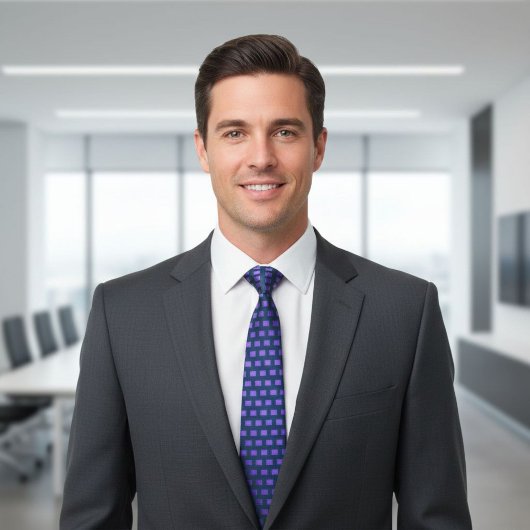 Blue check tie, Tie for formal events ネクタイ