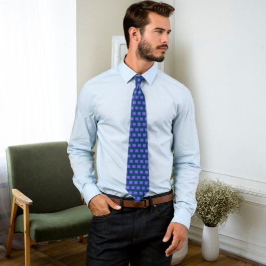 Blue check tie, Tie for formal events ネクタイ