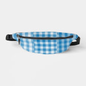 Blue Checker Patchwork Pattern ファニーパック (正面)