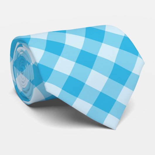 Blue Checker Pattern ネクタイ (ロール)