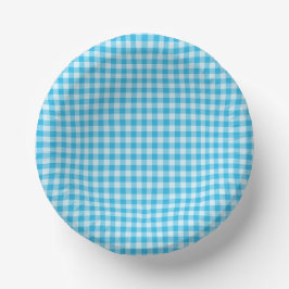 Blue Checkerboard Pattern ペーパーボウル